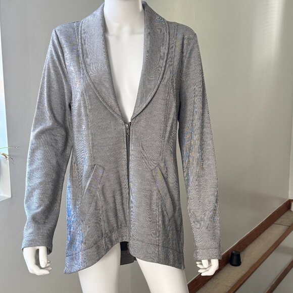 CABI Heather Gray Chic Tailored Fit Dropoff Blazer Women's Size Medium - Picture 1 of 7